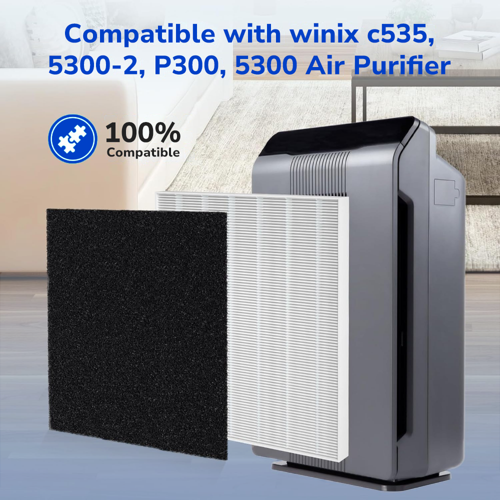 Fil-fresh C535 Replacement Filter A Kit Compatible with Winix C535, 5300-2, P300, 5300, Replace 115115