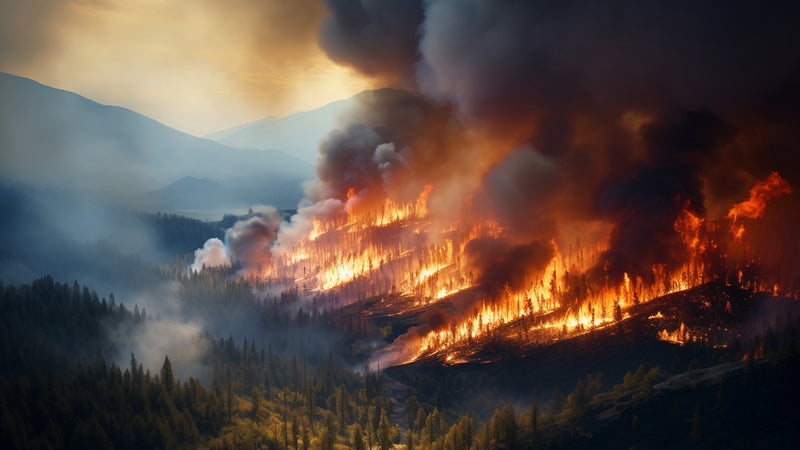 wildfire smoke and harmful particles
