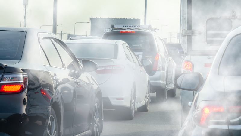 vehicle exhaust scene