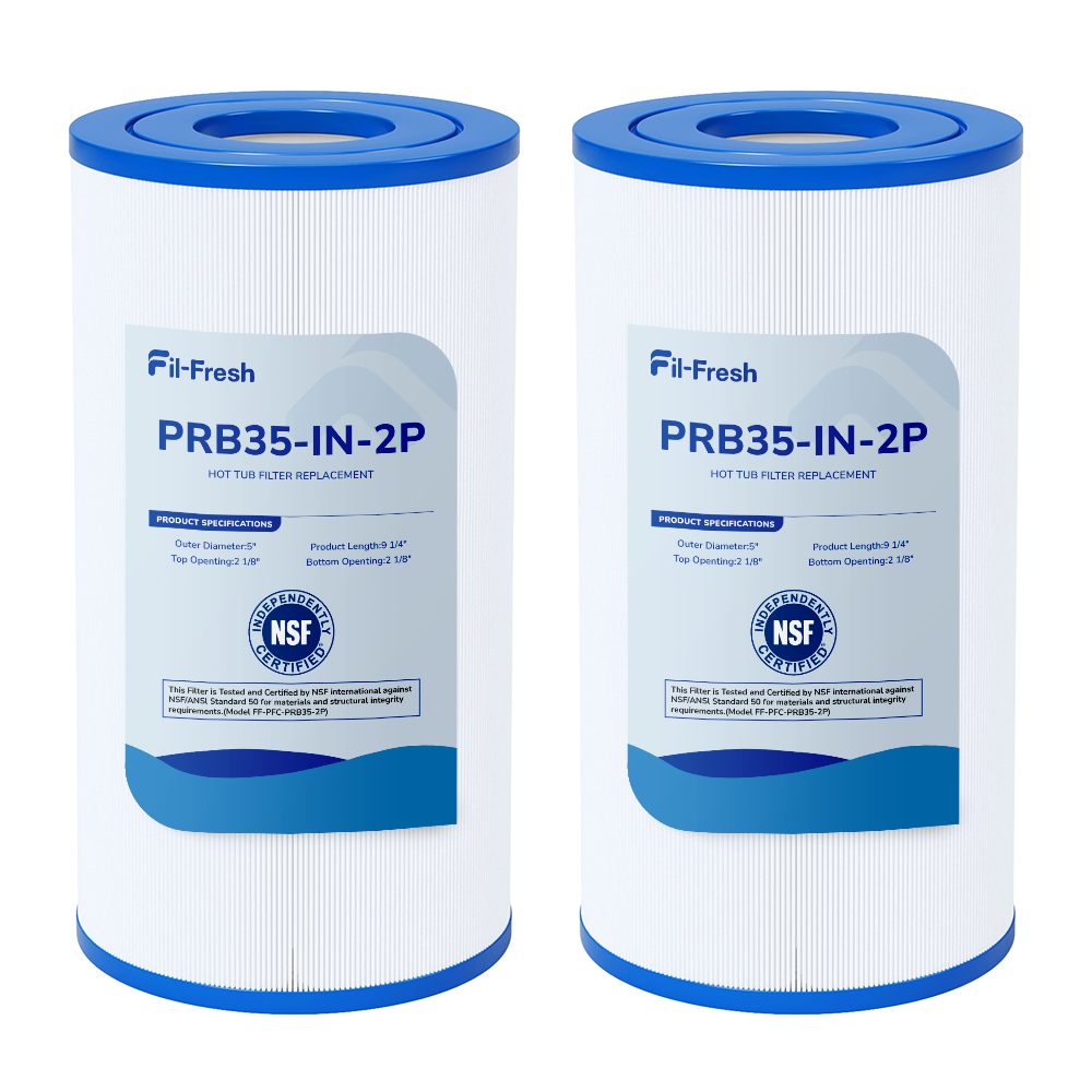 Fil-fresh PRB35-IN Hot Tub Filter Replacement for Filbur FC-2385, Unicel C-4335, ThermoSpa FL1008, Pleatco PRB35-IN, Guardian 409-219, 35 Sq. ft, 2-Pack