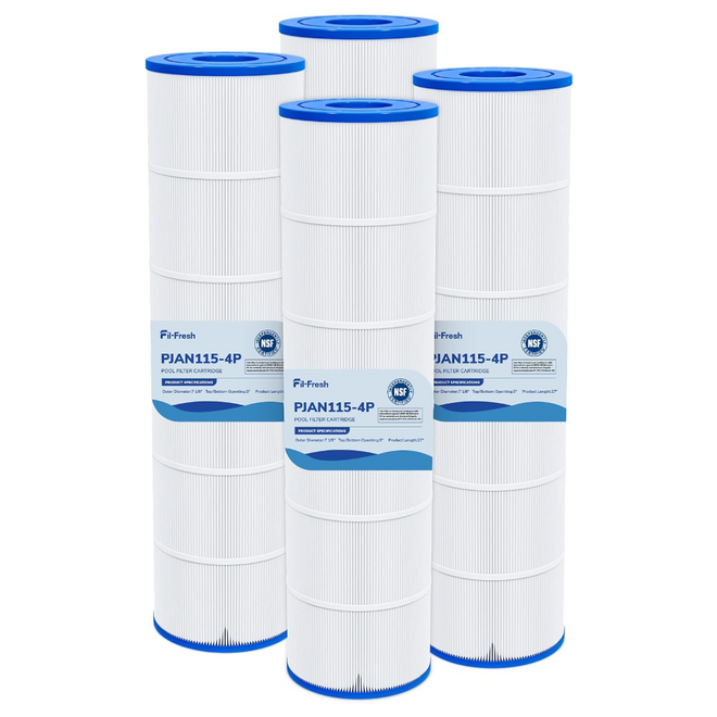 Fil-Fresh CV460 Pool Filters Cartridge, NSF 50 Certified, 4×115 sq.ft, PJAN115-4P