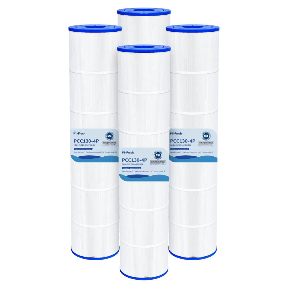 Fil-Fresh CCP520 Pool Filter Cartridges, NSF 50 Certified, 4×130 sq.ft, PCC130-4P