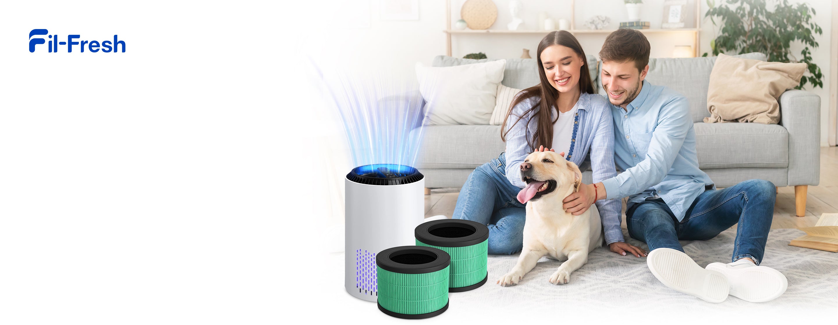 Fil-Fresh MK01 & MK06 Air Filter Replacement, Compatible with AROEVE MK01 & MK06 Air Purifier, 4-in-1 True HEPA Filter, Pet Dander Version, 2-Pack PC BANNER
