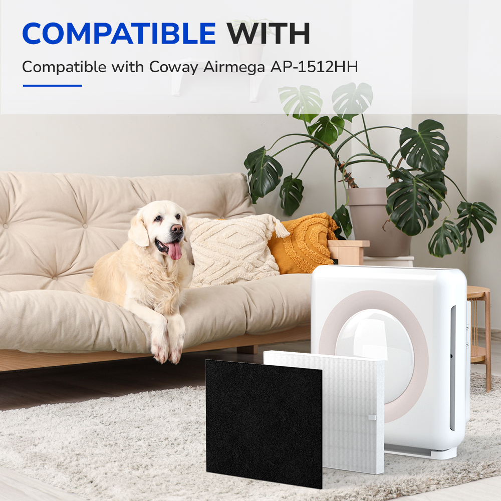Fil-fresh Air Filter Replacement compatible with Coway Airmega AP-1512HH Air Purifier