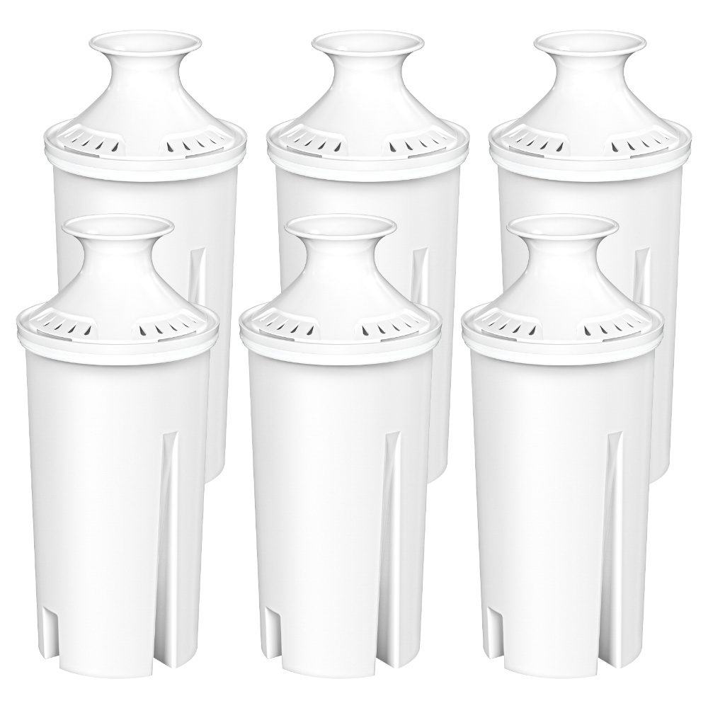 Fil-Fresh pitcher filter replacements for all Brita pitchers and dispensers, replace Brita OB03, NSF 53&42 certified, BPA free, 6-PACK