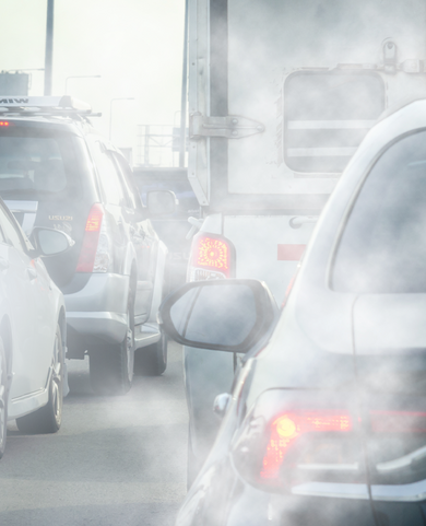 vehicle exhaust scene