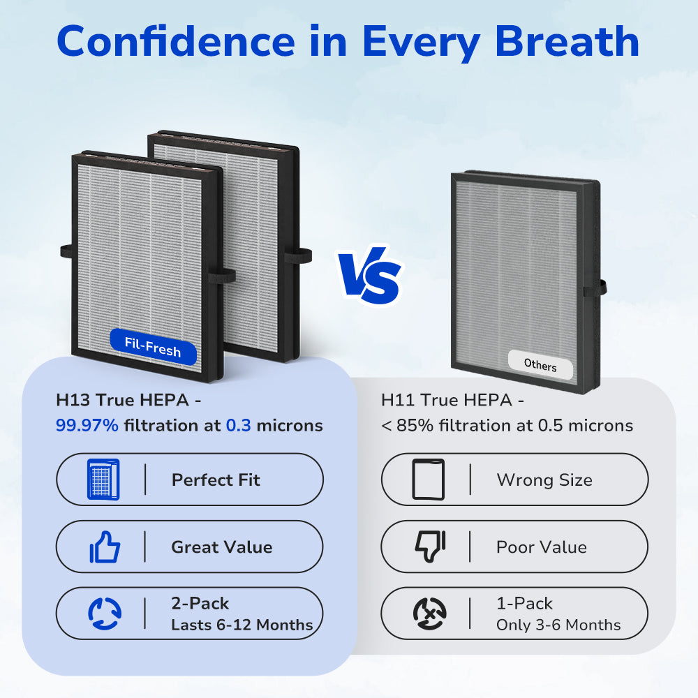 perfect fit for AROEVE MK04 MG04JH Air Purifier, 2-pack for 6-12 months, great value