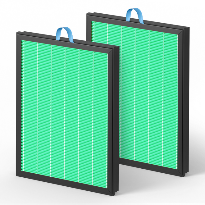Fil-Fresh Vital 100S Replacement Filter, Compatible with LEVOIT Vital 100S Air Purifier, Replace Vital 100S-RF-TX, Green, 2-Pack