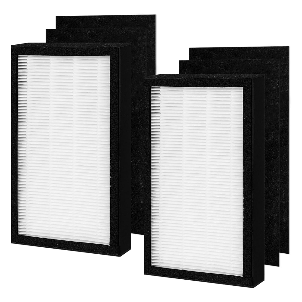 Fil-Fresh FLT4100 Replacement Filter E Compatible with Germ Guardian AC4100, AC4100CA, AC4150BL Series Air Purifier, 2 H13 True HEPA Filter & 4 Carbon Filters