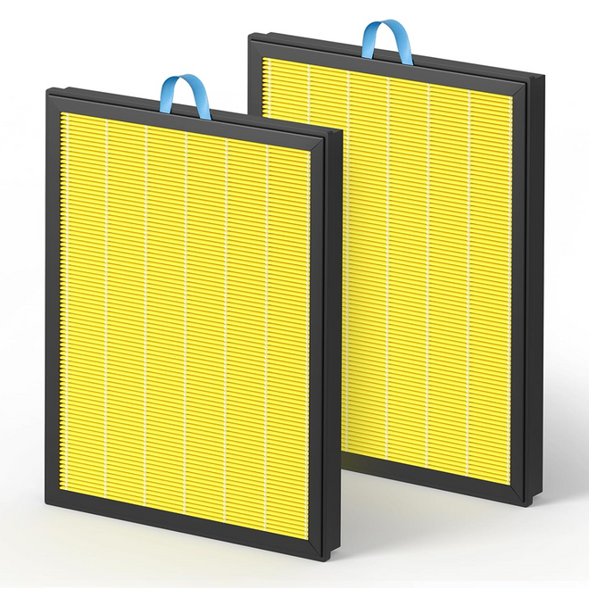 Fil-Fresh Vital 100S Pet Care Replacement Filter, Compatible with LEVOIT Vital 100S Air Purifier, 3-in-1 H13 True HEPA & Activated Carbon, Replace Vital 100S-RF-PA, Yellow, 2-Pack
