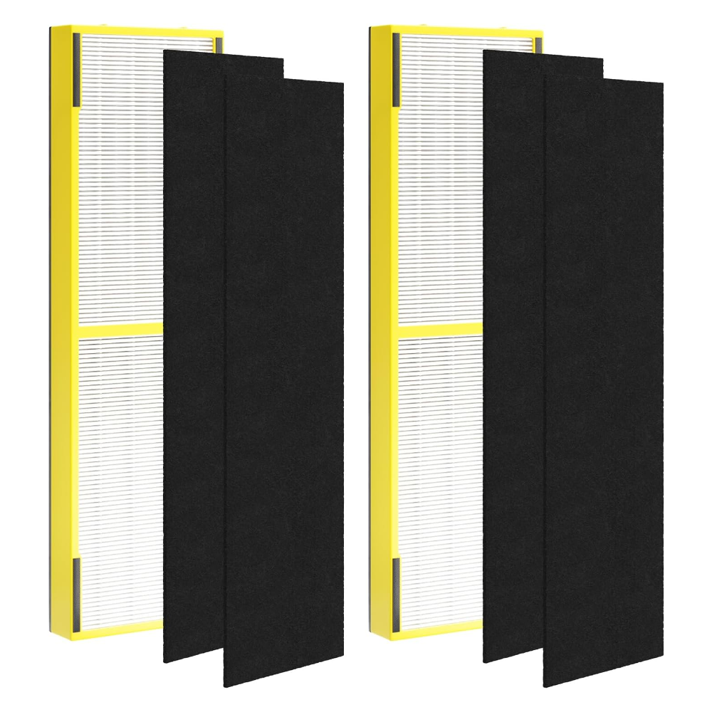 Fil-Fresh Upgrade FLT4825 Air Purifier Filter B Replacement, Compatible with AC4825E, AC4850PT, AC4900, AC4300 Air Purifier, 2 True HEPA Filters & 4 Activated Carbon Filters