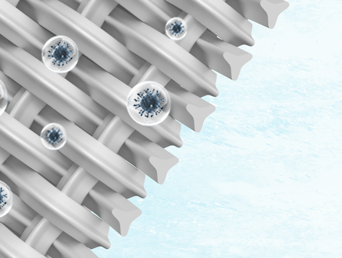 Detailed view of Fil-Fresh pool filter’s advanced trilobal structure for enhanced debris capture and superior filtration