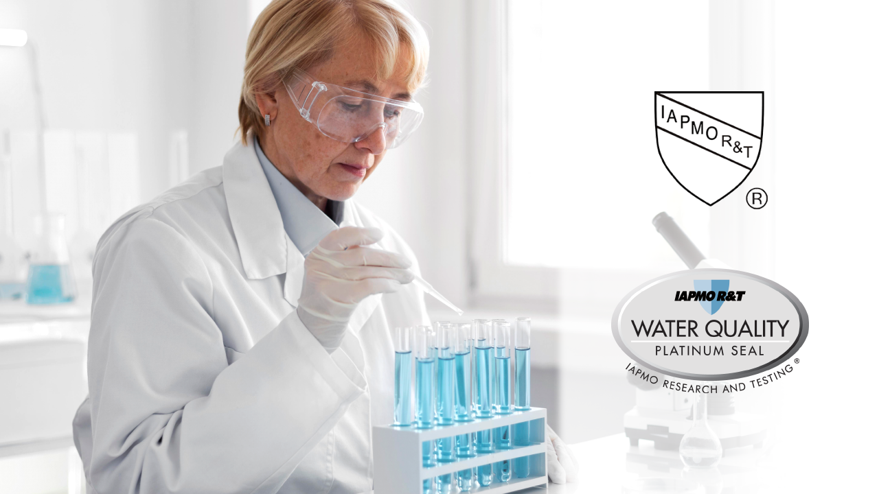 Fil-Fresh pitcher water filters tested and certified by IAPMO R&T to NSF/ANSI 53 & 42, reducing both chlorine and health-related contaminants