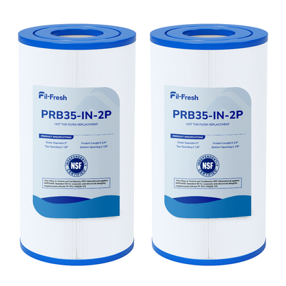 Fil-fresh PRB35-IN Hot Tub Filter Replacement for Filbur FC-2385, Unicel C-4335, ThermoSpa FL1008, Pleatco PRB35-IN, Guardian 409-219, 35 Sq. ft, 2-Pack