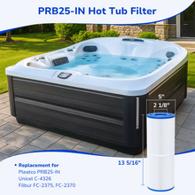 Fil-fresh 5×13 Drop-in Hot Tub Filter Replacement for Pleatco PRB25-IN, Spa Filters Replace Guardian 413-106, Unicel C-4326, Filbur FC-2375, FC-2370, 25 Sq. ft, 2-Pack