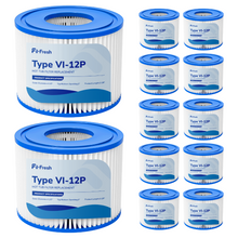 Fil-fresh Type VI Hot Tub Filter Cartridge for Coleman SaluSpa and Lay-Z-Spa, Inflatable Hot Tub Filter Replcement for 90352E, 58323, 90427E, 12-Pack