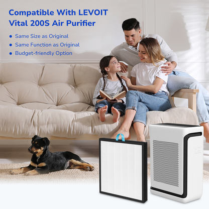 Fil-fresh Vital 200S Replacement Filter, Compatible with LEVOIT Vital 200S, Vital 200S-P Air Purifier, Similar Quality, Budget-Friendly 