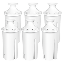 Fil-Fresh pitcher filter replacements for all Brita pitchers and dispensers, replace Brita OB03, NSF 53&42 certified, BPA free, 6-PACK