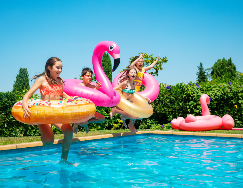 Teens dive in with energy—Fil-Fresh keeps the pool crystal-clear for every splash