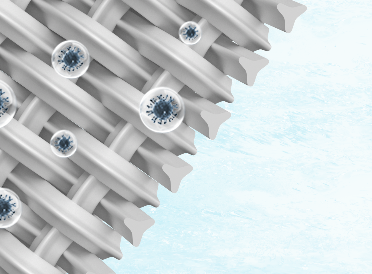 Detailed view of Fil-Fresh pool filter’s advanced trilobal structure for enhanced debris capture and superior filtration
