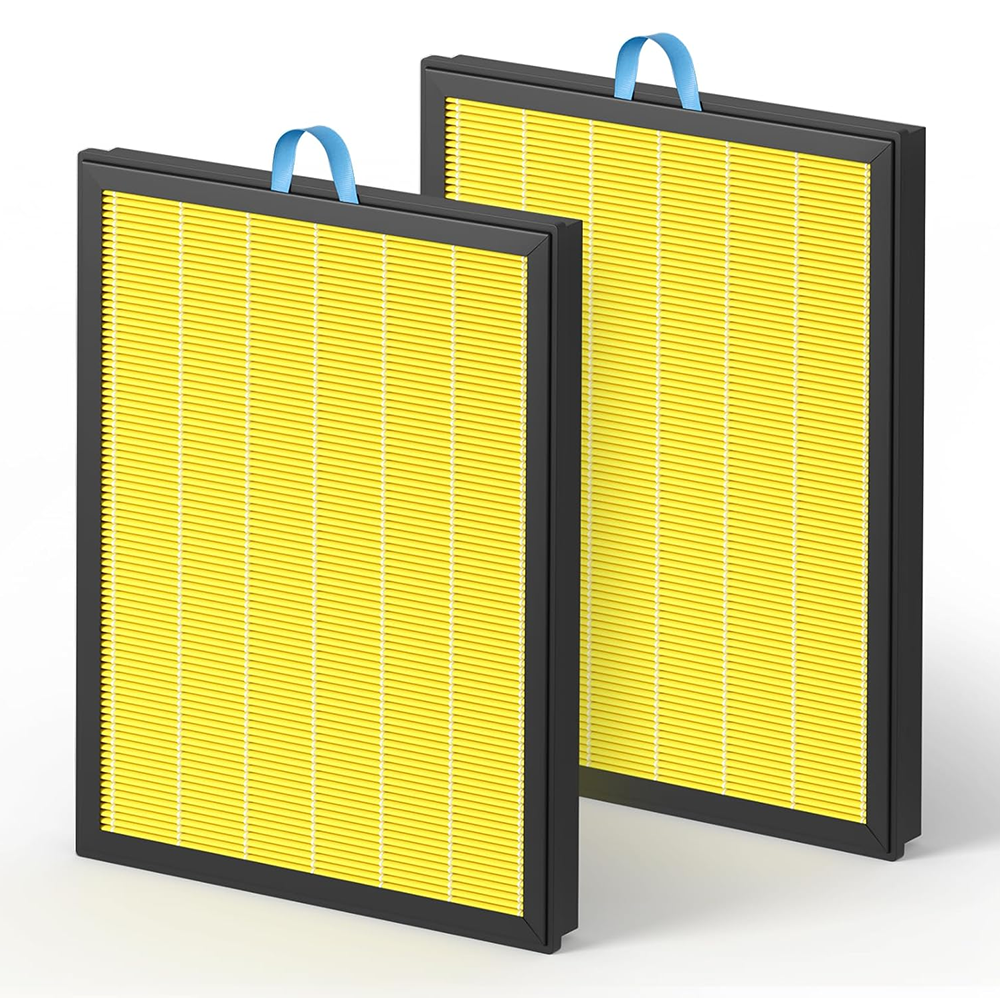 Fil-Fresh Vital 100S Pet Care Replacement Filter, Compatible with LEVOIT Vital 100S Air Purifier, 3-in-1 H13 True HEPA & Activated Carbon, Replace Vital 100S-RF-PA, Yellow, 2-Pack